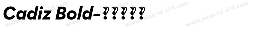 Cadiz Bold字体转换